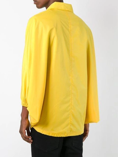 Shop Ganryu Comme Des Garcons Poncho Jacket - Yellow