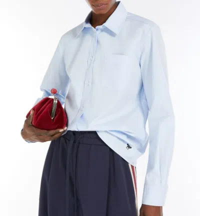 Weekend Max Mara Buttoned Long-sleeved Shirt In Clear Blue