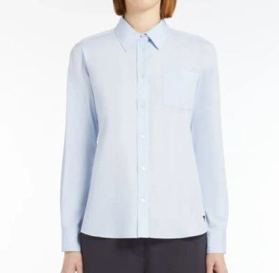 Weekend Max Mara Buttoned Long-sleeved Shirt In Clear Blue