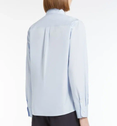 Weekend Max Mara Buttoned Long-sleeved Shirt In Clear Blue