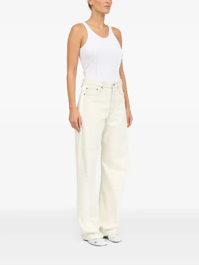 Mm6 Maison Margiela Five-pockets Jeans In White