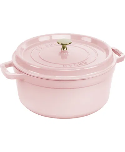 Staub Round Cocotte, 7 Quarts In Peony Pink