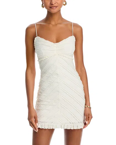 Loveshackfancy Taryn Ruffle-trim Mini Dress In Moonlight Ivory