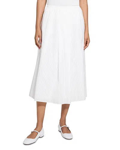 Theory Pleated Midi Skirt In White