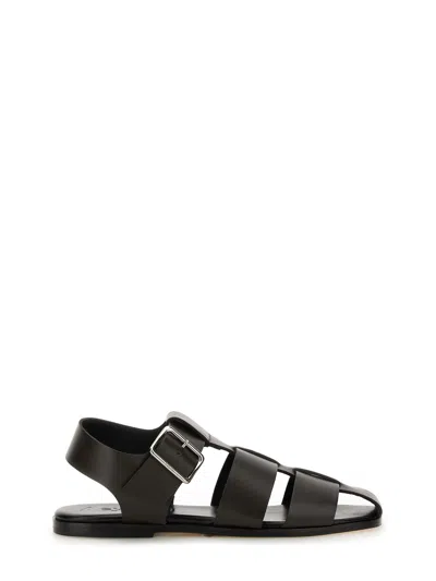Aeyde Aeydē "whit" Sandal In Dark Brown