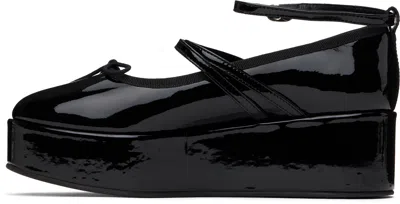 Repetto Black Cendrillon Platform Mary Jane Ballerina Flats In 410 Noir
