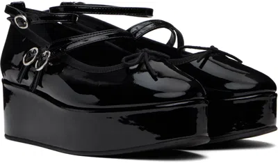 Repetto Black Cendrillon Platform Mary Jane Ballerina Flats In 410 Noir