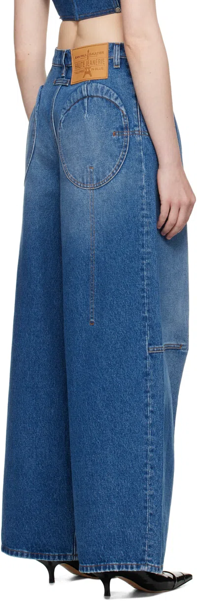 Jean Paul Gaultier Denim Jean With Foam Detail On The Back In Blue
