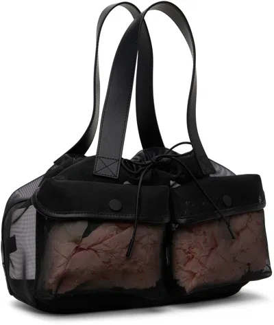 Simone Rocha Womens Sheer Stuffed Mini Woven Top-handle Bag Black In Black