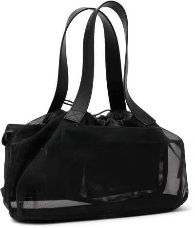 Simone Rocha Womens Sheer Stuffed Mini Woven Top-handle Bag Black In Black