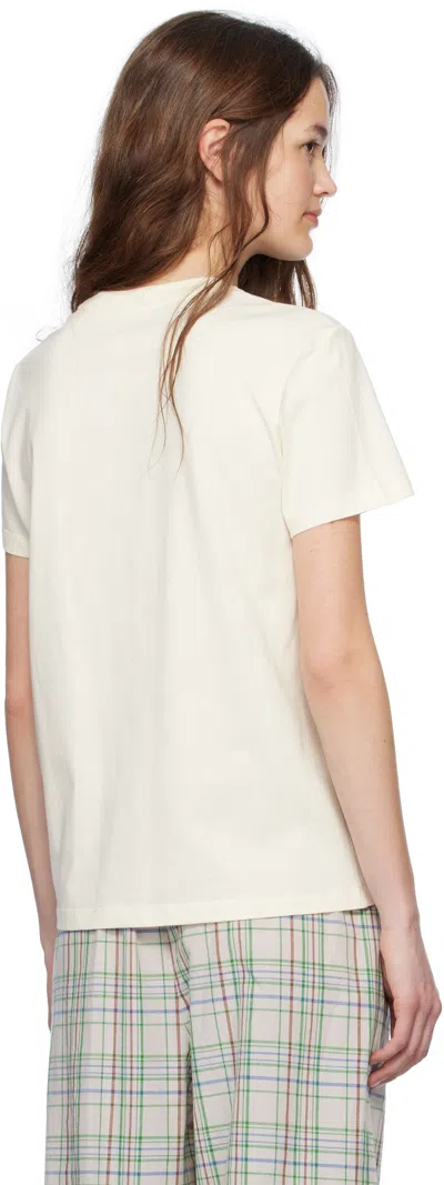 Moncler Ivory Cotton T-shirt In White