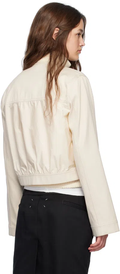 Moncler Veste En Coton Et Lin Chatel In 081 White