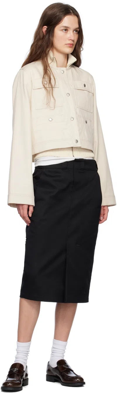 Moncler Veste En Coton Et Lin Chatel In 081 White