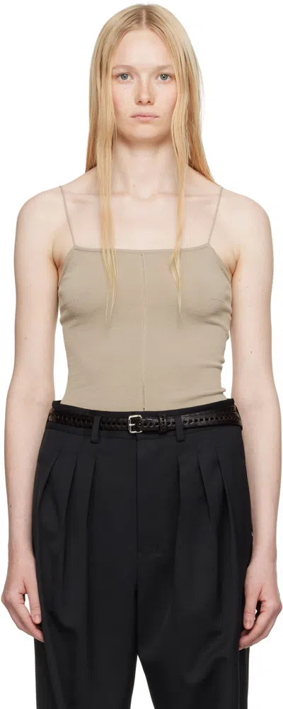Lemaire Beige Straps Tank Top In Bg200 Mastic
