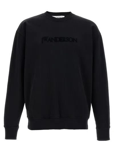 Jw Anderson J. W. Anderson Black Sweatshirt With Unique Embroidery In Black