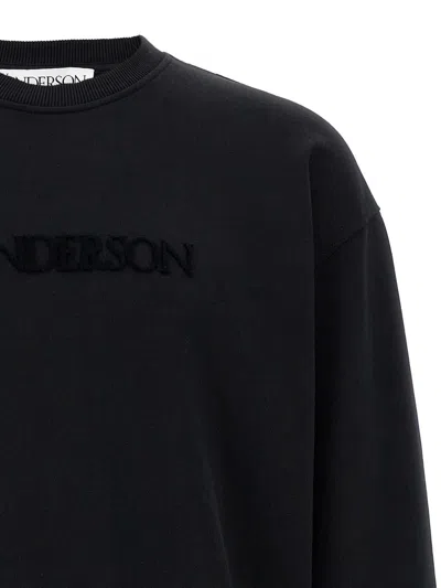 Jw Anderson J. W. Anderson Black Sweatshirt With Unique Embroidery In Black