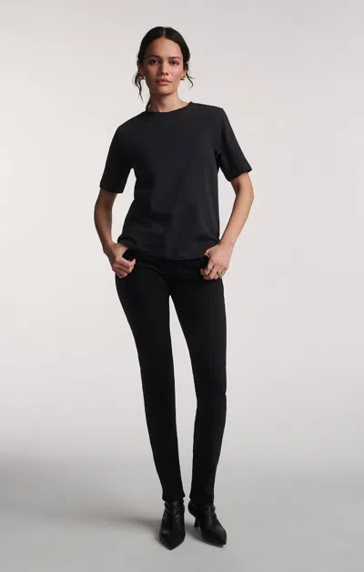 Mavi Short Sleeve Crew Neck T-shirt In Phantom In Black