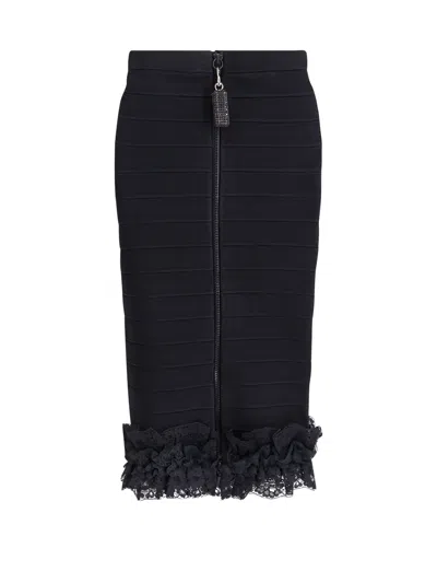 Self-portrait Christopher Kane Residency Viscose Skirt In Black