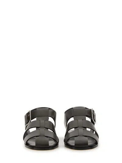 Aeyde Aeydē "whit" Sandal In Dark Brown