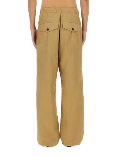 Dries Van Noten Wide Leg Trousers Pannoch In Beige