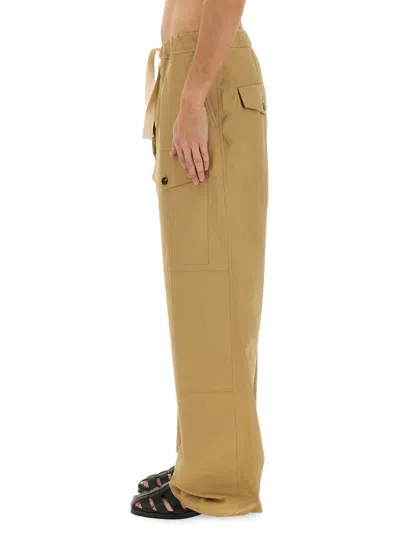Dries Van Noten Wide Leg Trousers Pannoch In Beige