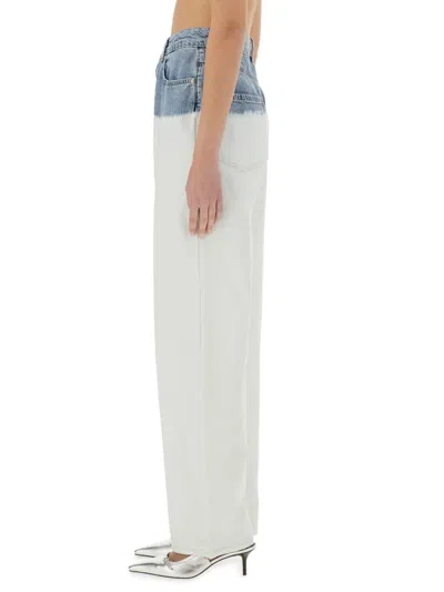 Moschino Two-colour Jeans In White