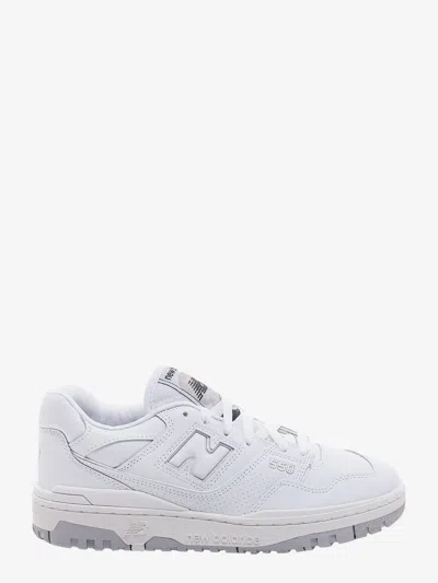 New Balance 550 Perforated Leather Sneakers In White