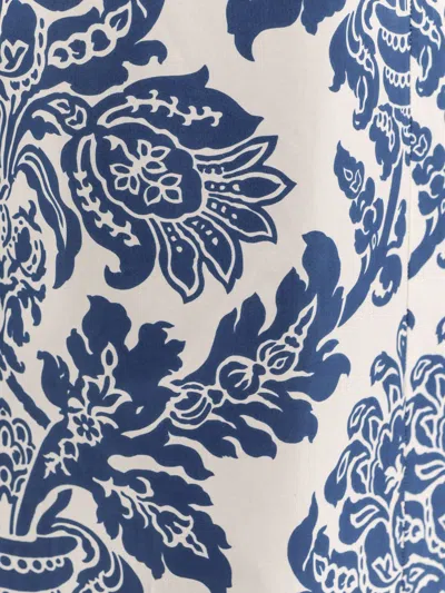 S Max Mara Trousers Cotton All-over Print In White