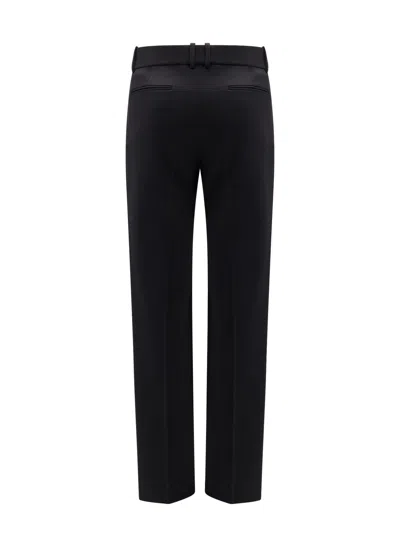 Saint Laurent Tuxedo Wool Trouser With Lateral Satin Bands In Black