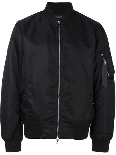 Shop Rag & Bone Classic Bomber Jacket In Black