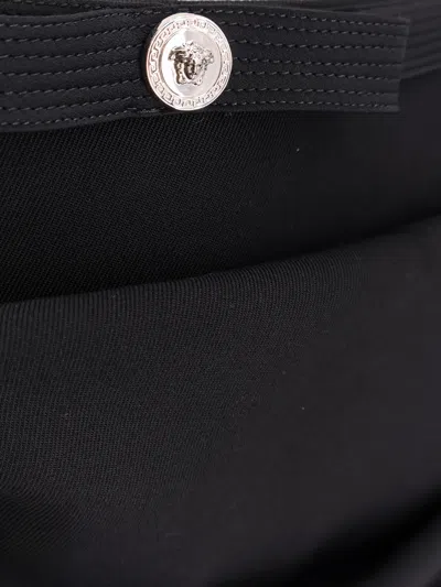 Versace Responsible Wool Mini Skirt With Medusa Detail In Black