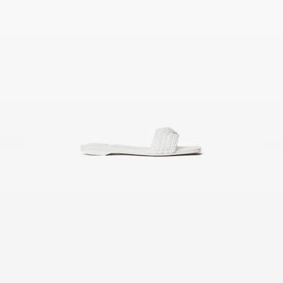 Alexander Wang Interwoven-design Slides In Optic White