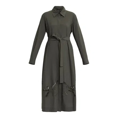 Marina Rinaldi Ghianda Cotton Midi Shirt Dress In Multi