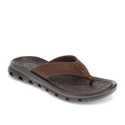 Dockers Mens Luka Synthetic Leather Casual Flip Flop Sandal Shoe In Multi