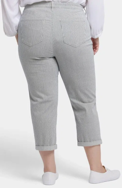 Nydj Bailey High Waist Crop Relaxed Straight Leg Jeans In Luarca Stripe