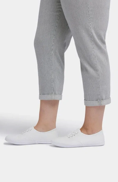 Nydj Bailey High Waist Crop Relaxed Straight Leg Jeans In Luarca Stripe