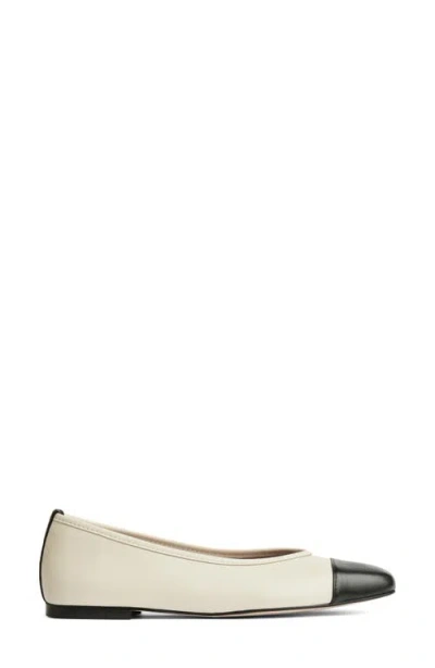 Lk Bennett Hanna Cap Toe Ballet Flat In Neutral
