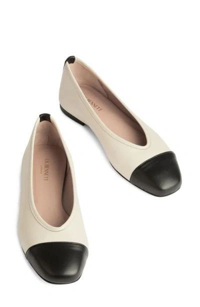 Lk Bennett Hanna Cap Toe Ballet Flat In Neutral