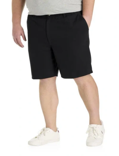 Harbor Bay By Dxl Big & Tall Elastic Waist Jean Shorts In Black