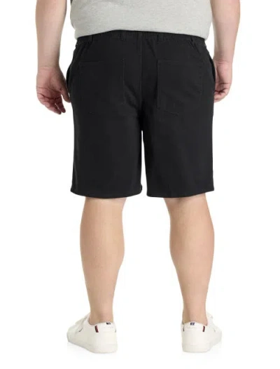 Harbor Bay By Dxl Big & Tall Elastic Waist Jean Shorts In Black