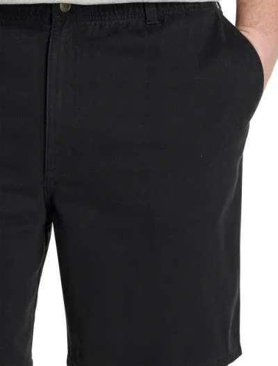 Harbor Bay By Dxl Big & Tall Elastic Waist Jean Shorts In Black