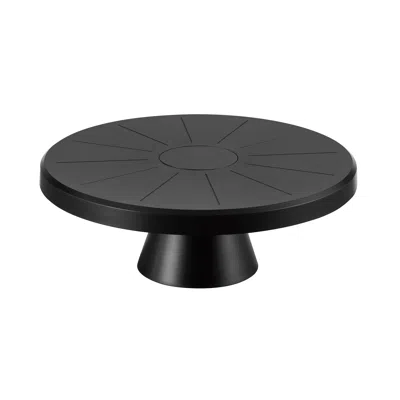 Yamazaki Home Stackable Cake Stand, Abs Plastic, Stackable, Minimal Assembly In Black