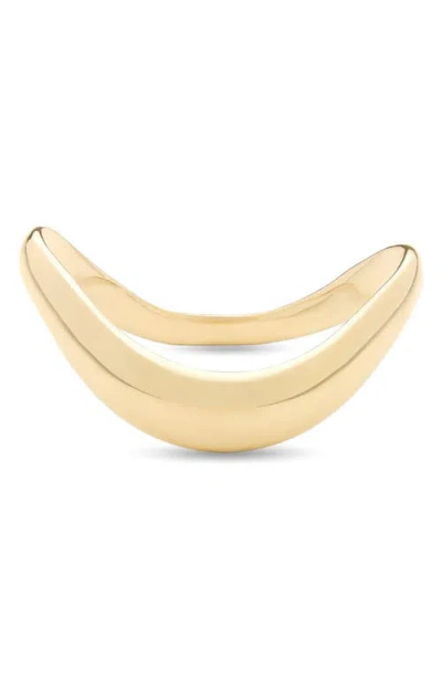 Lana Jewelry 14k Yellow Gold Thin Curved Bubble Ring In Gold