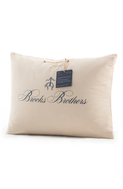 Brooks Brothers Linen Pillow In Cream