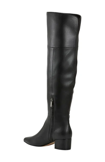 Marc Fisher Ltd Womens Padded Insole Faux Leather Over-the-knee Boots In Black