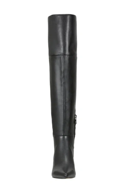Marc Fisher Ltd Womens Padded Insole Faux Leather Over-the-knee Boots In Black