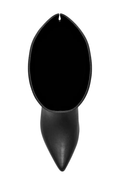 Marc Fisher Ltd Womens Padded Insole Faux Leather Over-the-knee Boots In Black