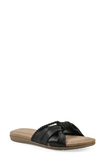 Cliffs By White Mountain Women's Fasha Slide Slip-on Sandals In Black Smooth