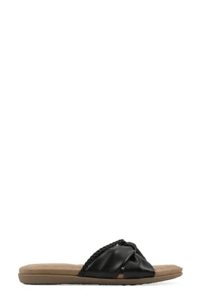Cliffs By White Mountain Women's Fasha Slide Slip-on Sandals In Black Smooth