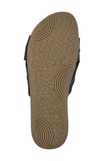 Cliffs By White Mountain Women's Fasha Slide Slip-on Sandals In Black Smooth